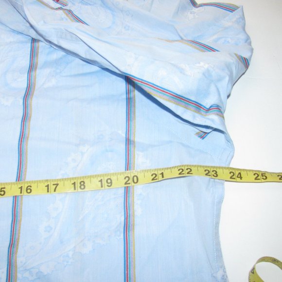 Robert Graham Mens Large Shirt Flip Cuff Blue Paisley - Picture 7 of 10